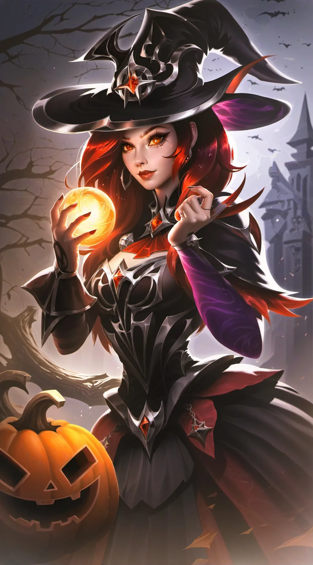 ai character: Evil witch background