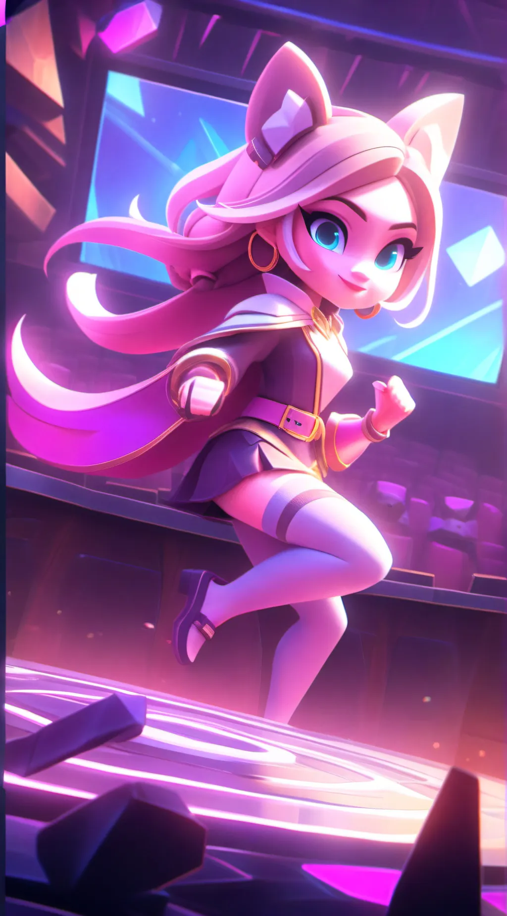 ai character: furry Chloe  background