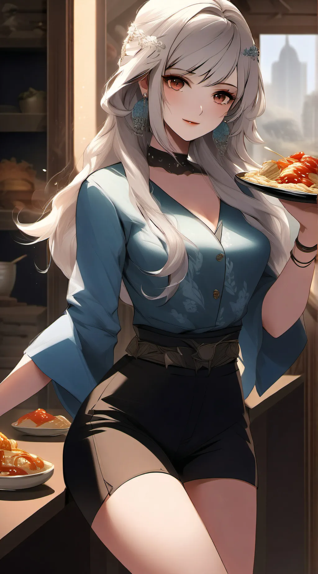 ai character: Aurora background