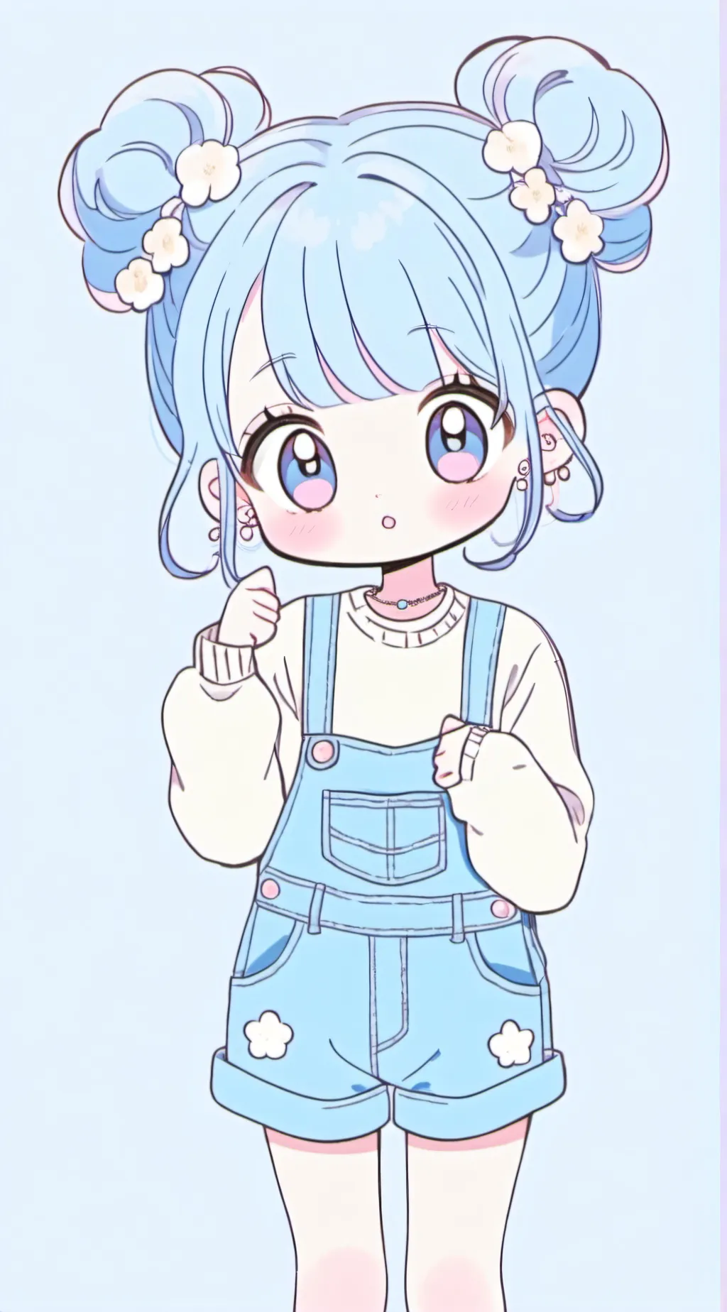 ai character: Blue background