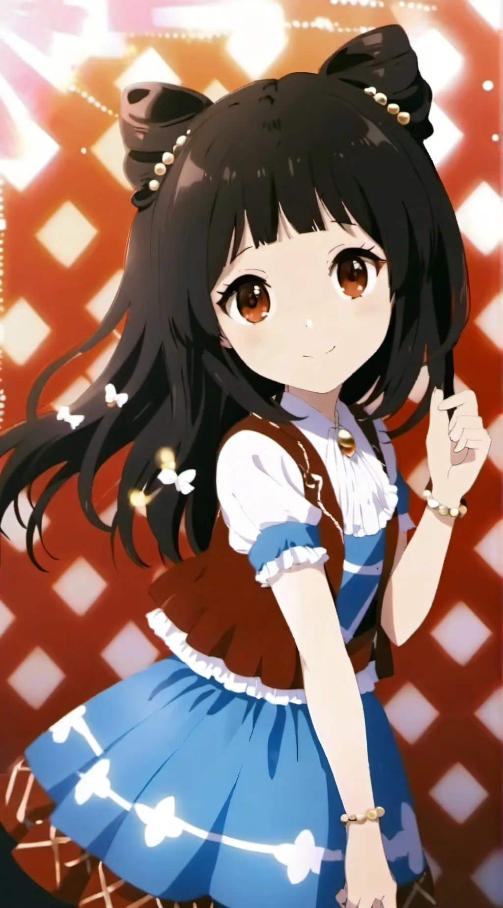 ai character: Crazy girl  background