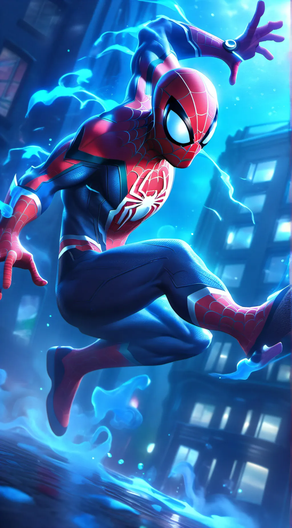 ai character: Spider-Man  background