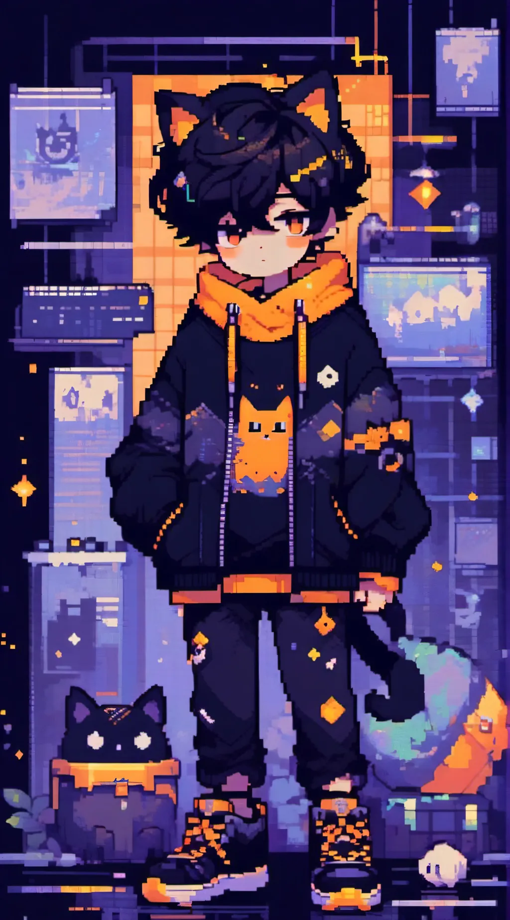 ai character: Pumpkin background