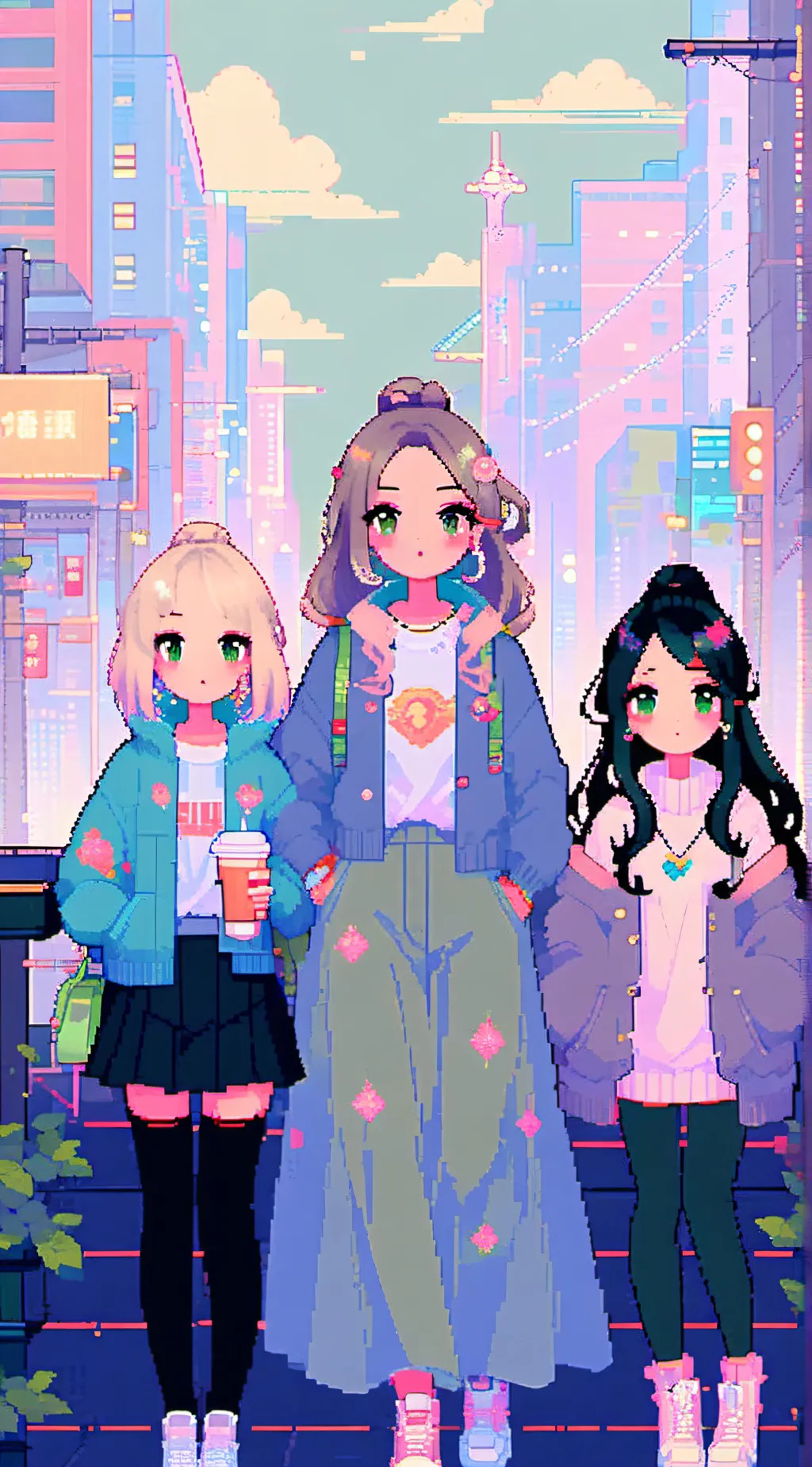 ai character: Kye, Sylvia & Ivy background