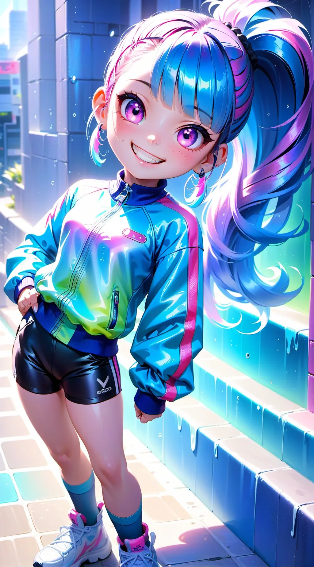 ai character: Rainy background