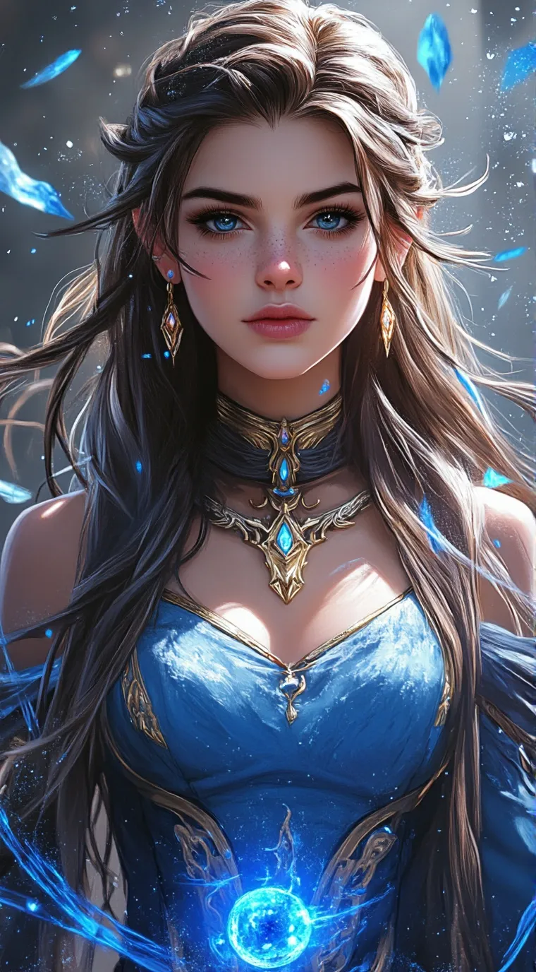 ai character: Amber background