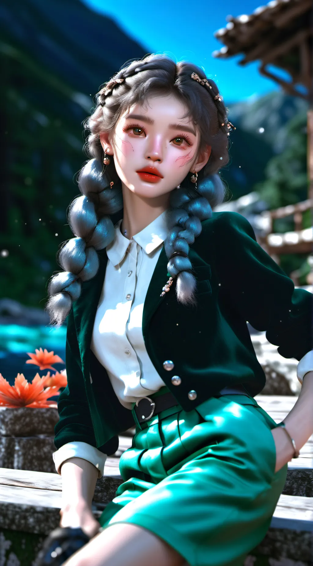 ai character: lily+lila background