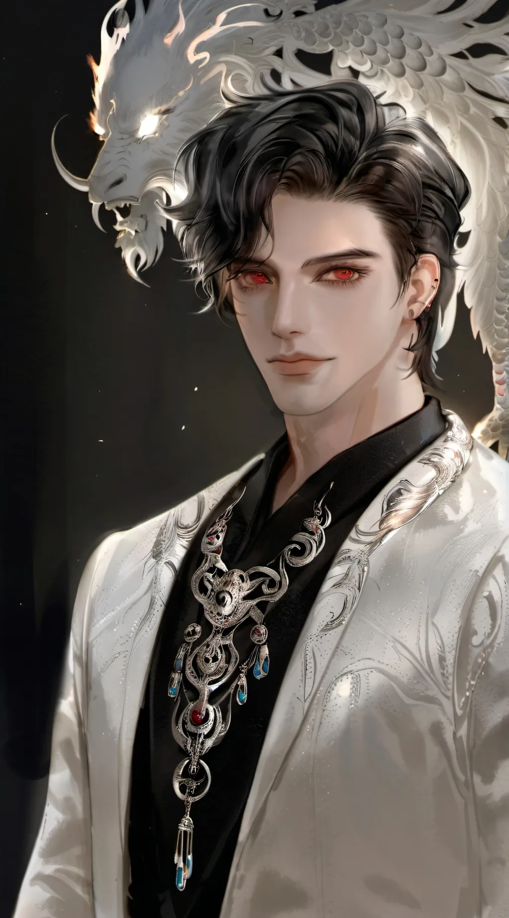 ai character: 🤍🖤~xen~🖤🤍 background