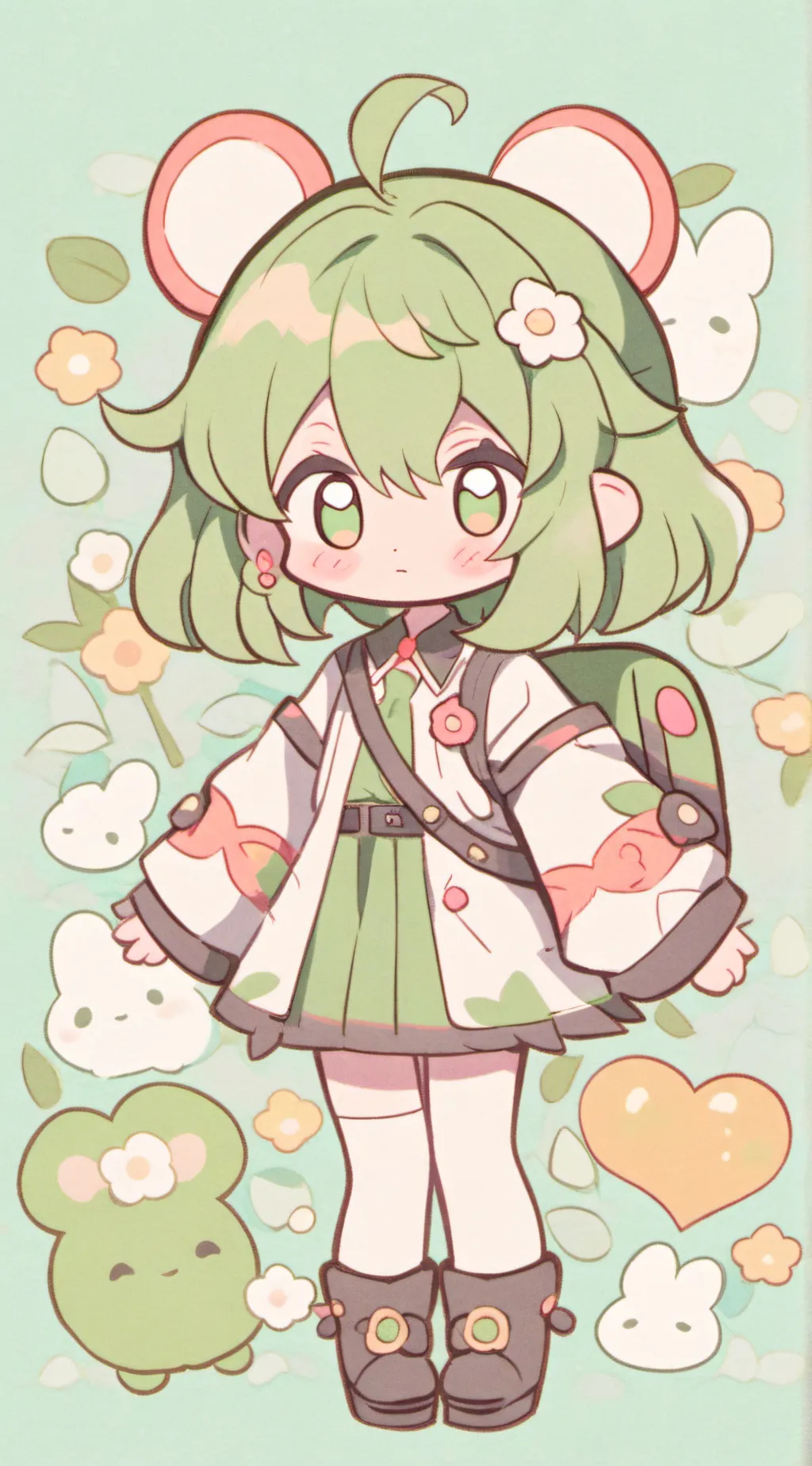 ai character: kittens  background