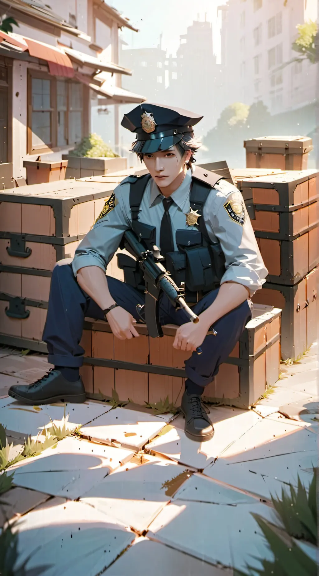 ai character: police  background