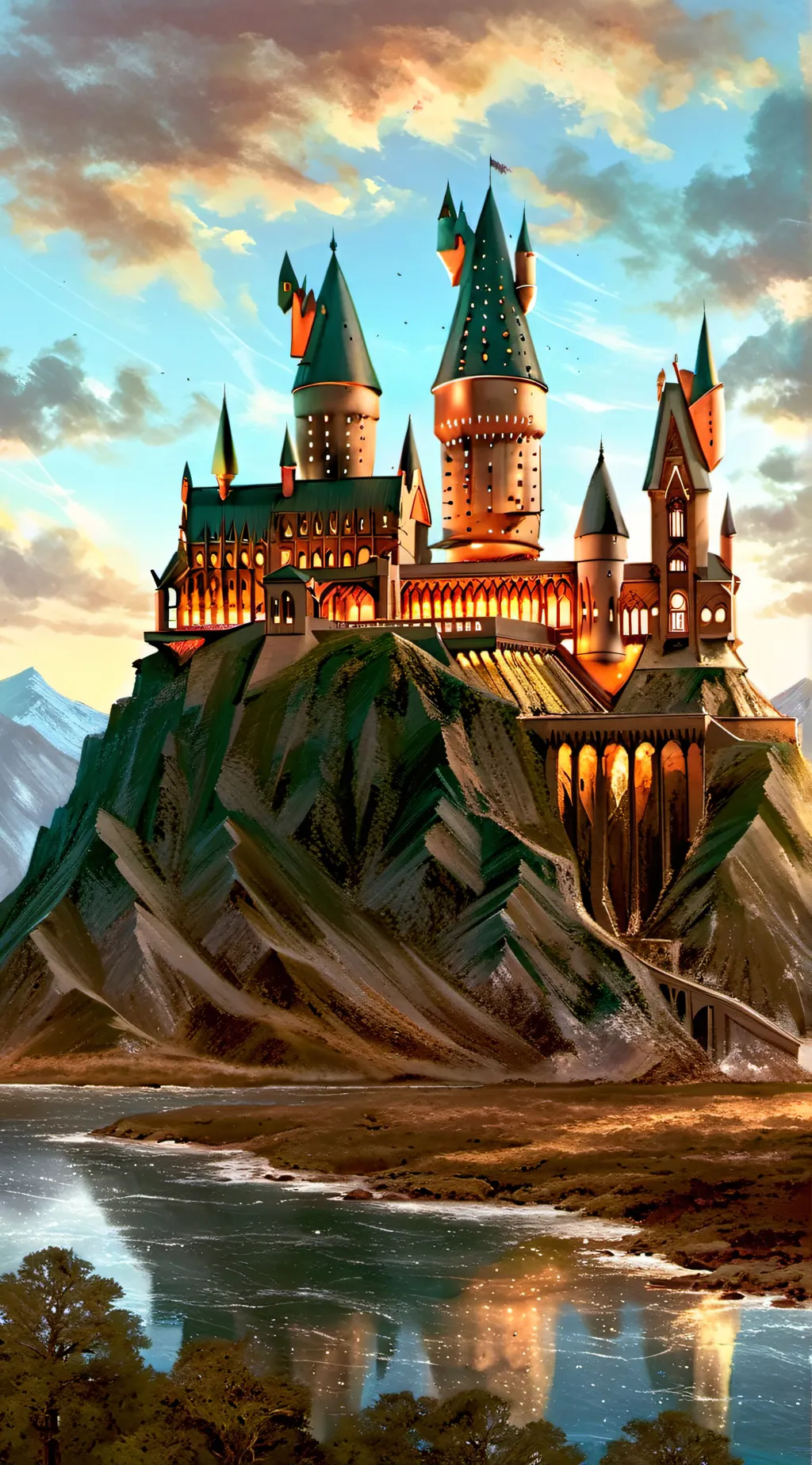 ai character: Hogwarts  background