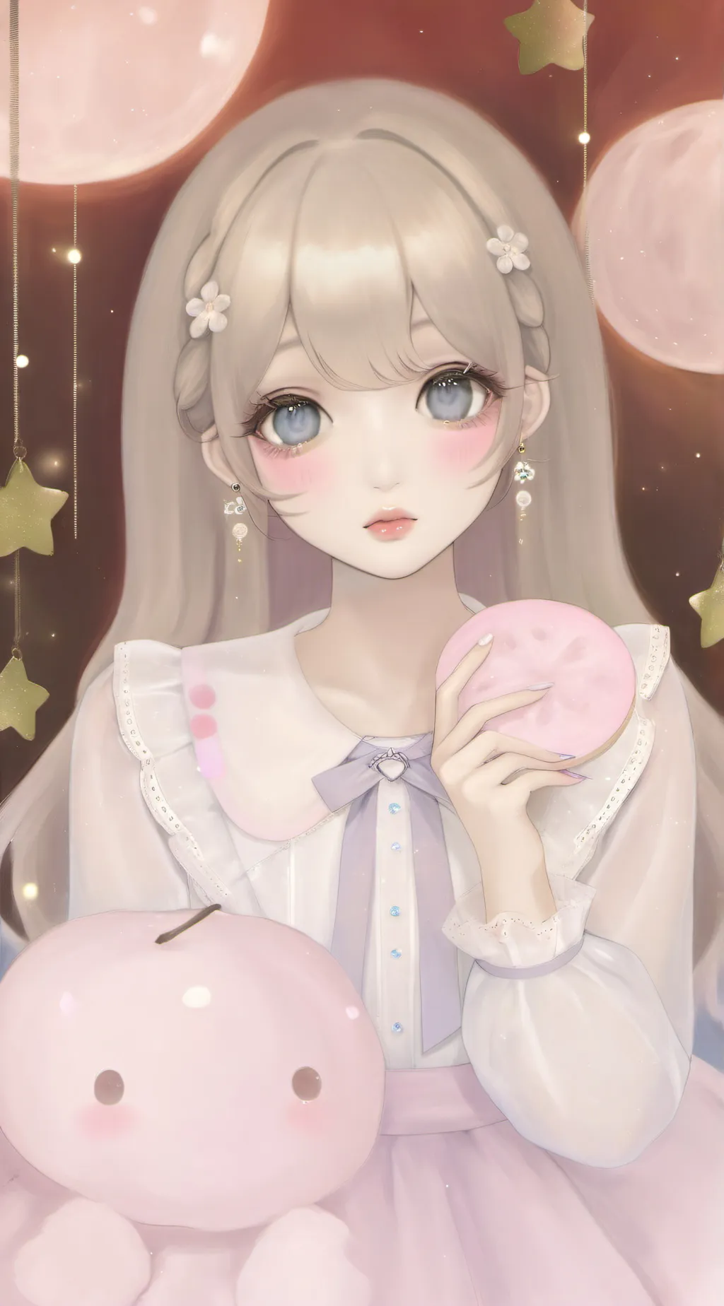 ai character: милая дев background