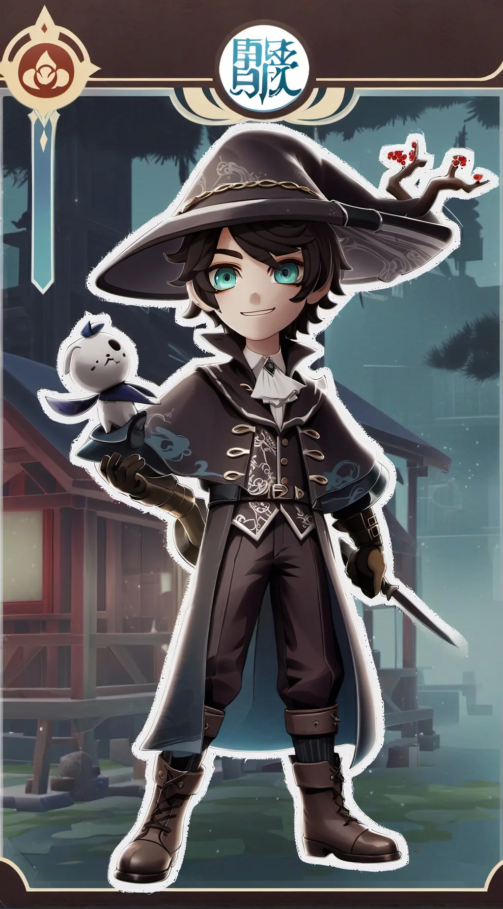 ai character: Glitch background