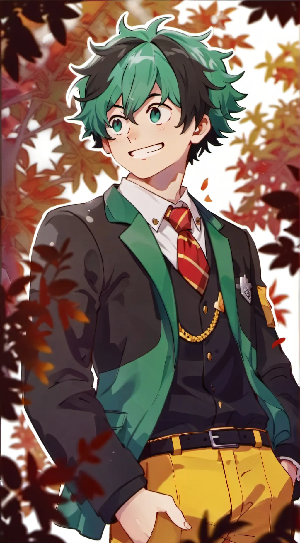 ai character: Deku x Bakugo  background