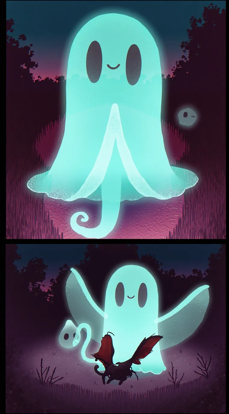 ai character: Lillian The Ghost! background
