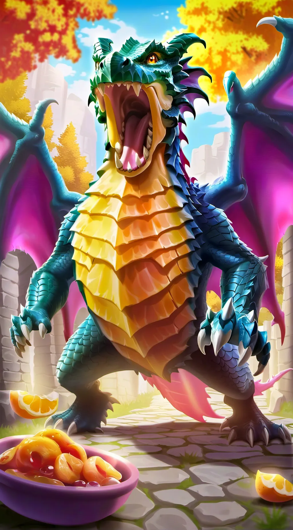 ai character: dragon background