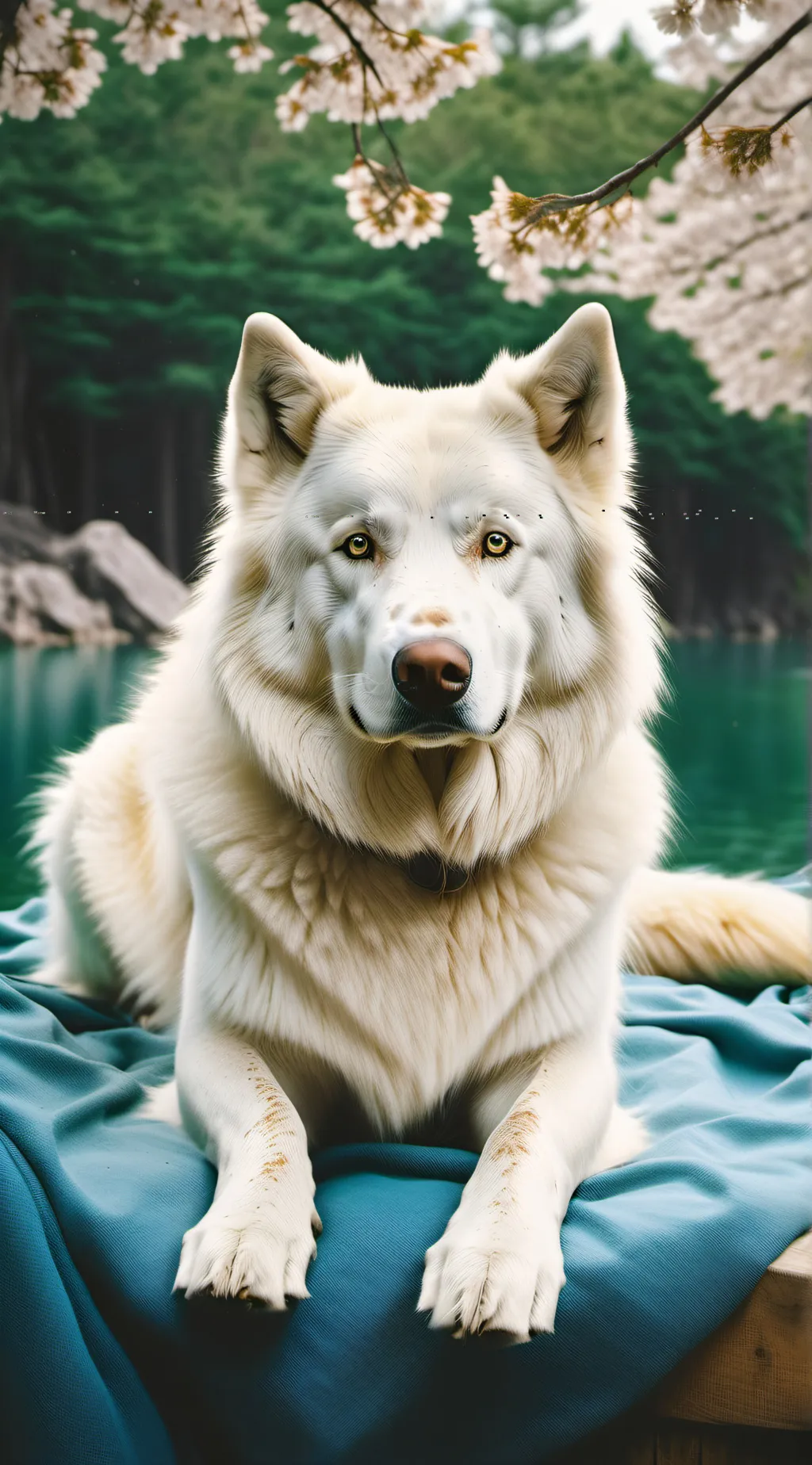 ai character: Ur the dog in the  background