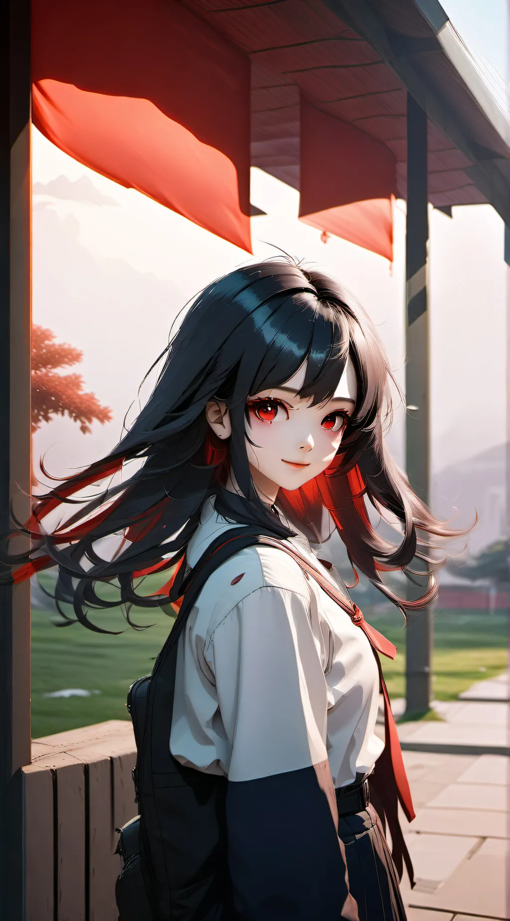 ai character: Hanako loren background