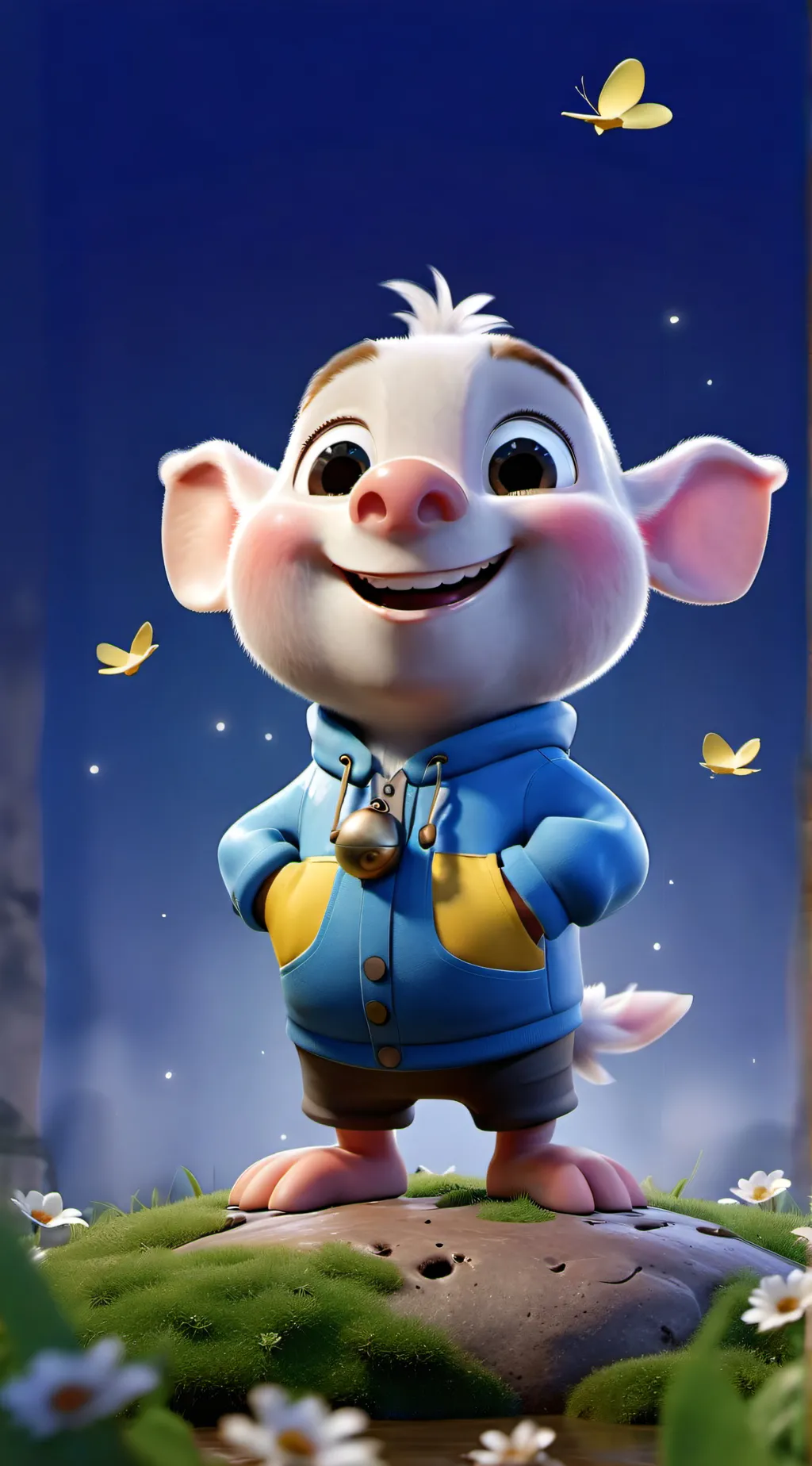 ai character: smile critters  background