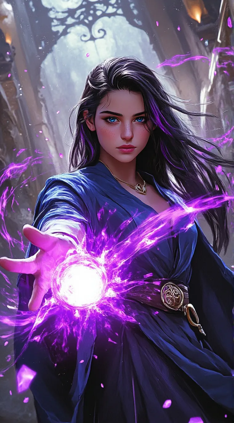 ai character: 💜🔮Darcy🔮💜 background