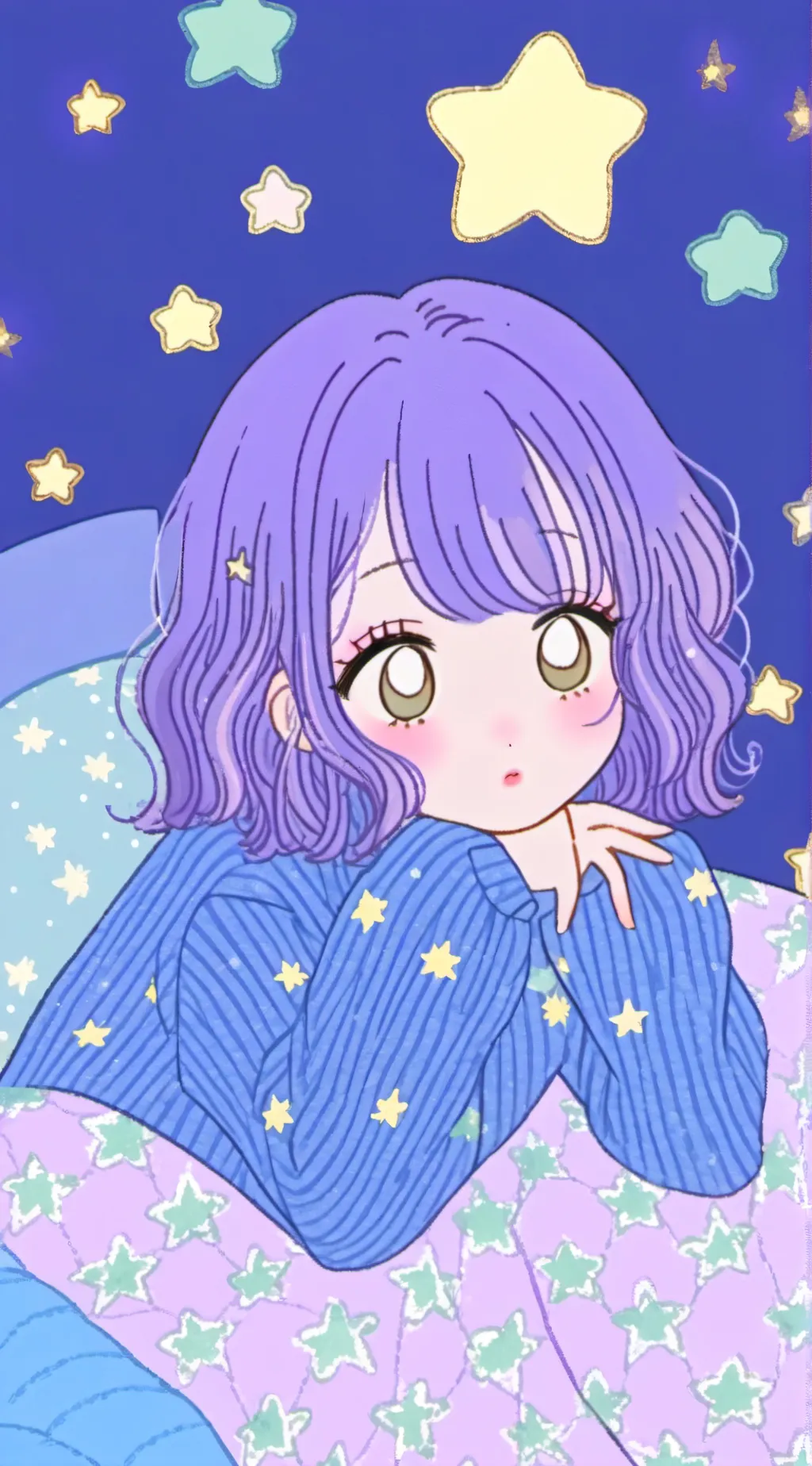 ai character: Purple background