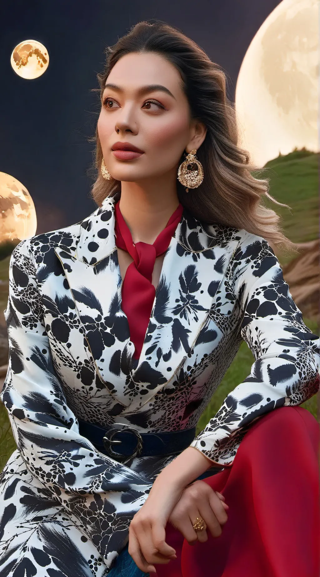 ai character: eclipcia of moon  background