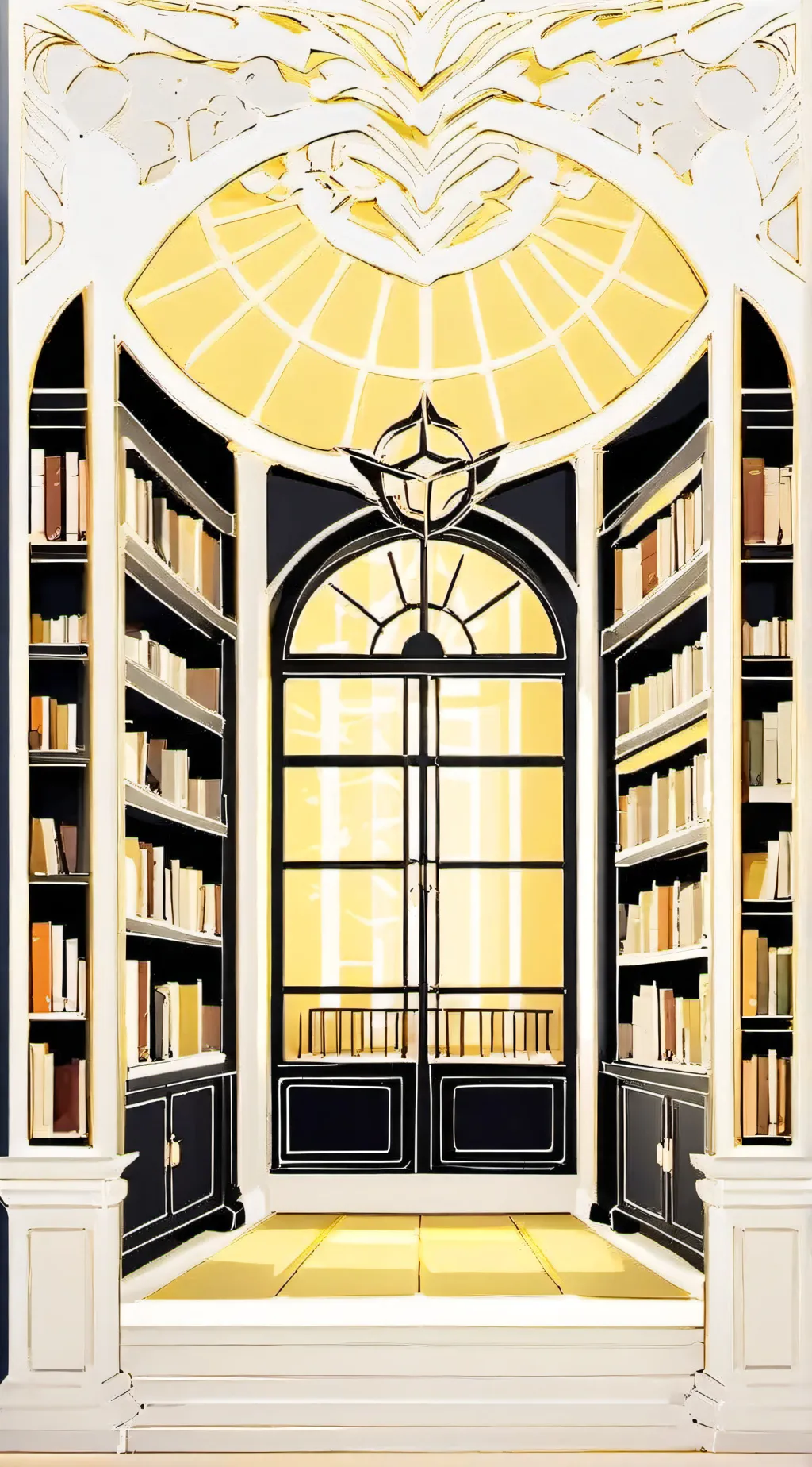 ai character: library  background