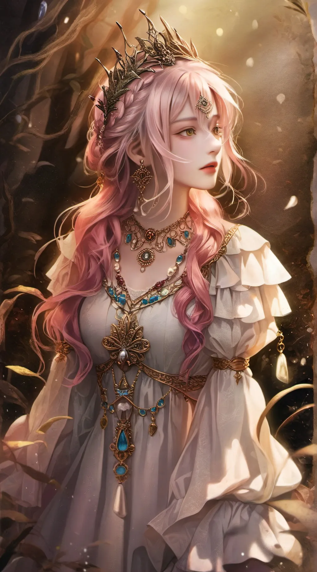 ai character: Iris👑🌺 background