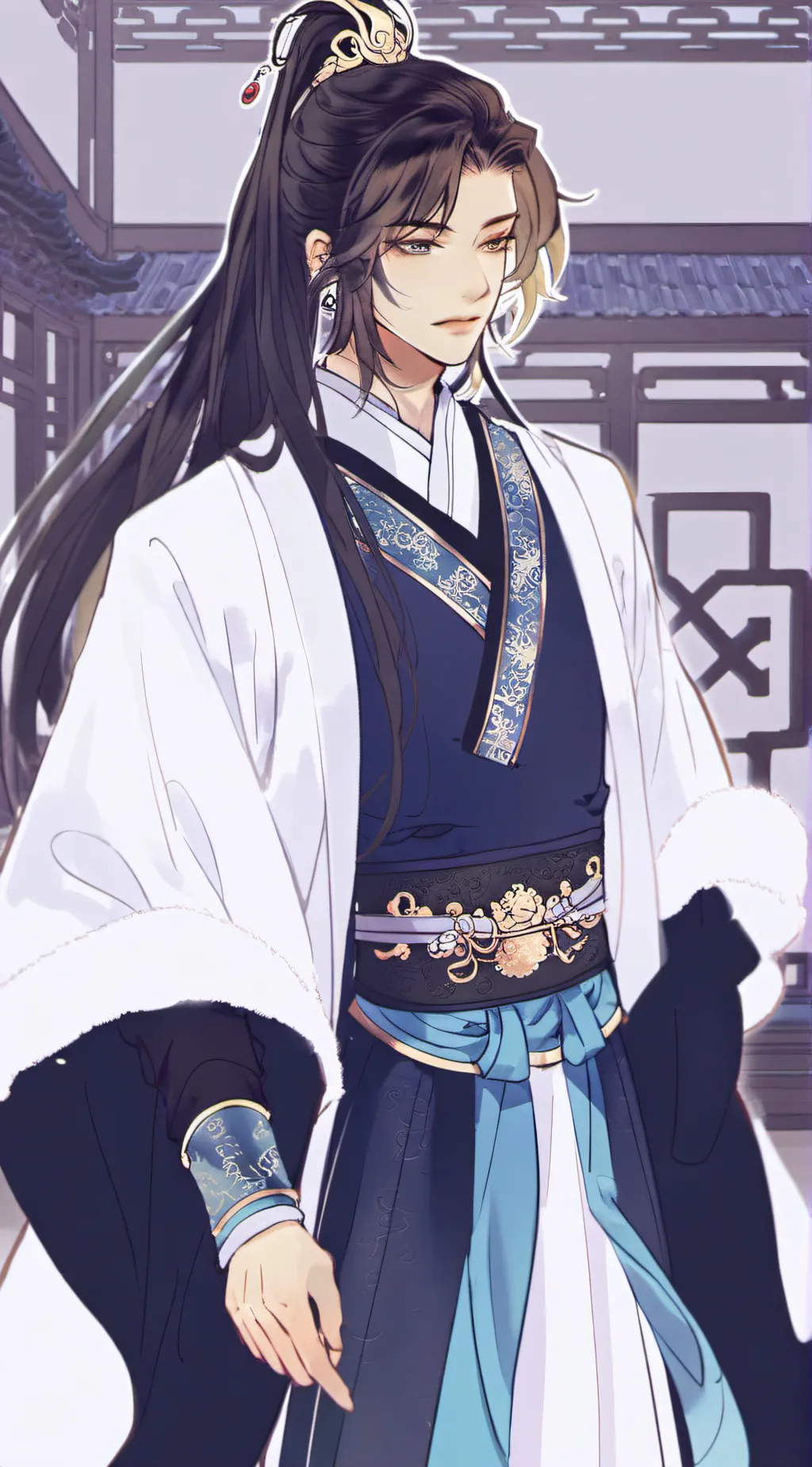 ai character: Jun Liu  background