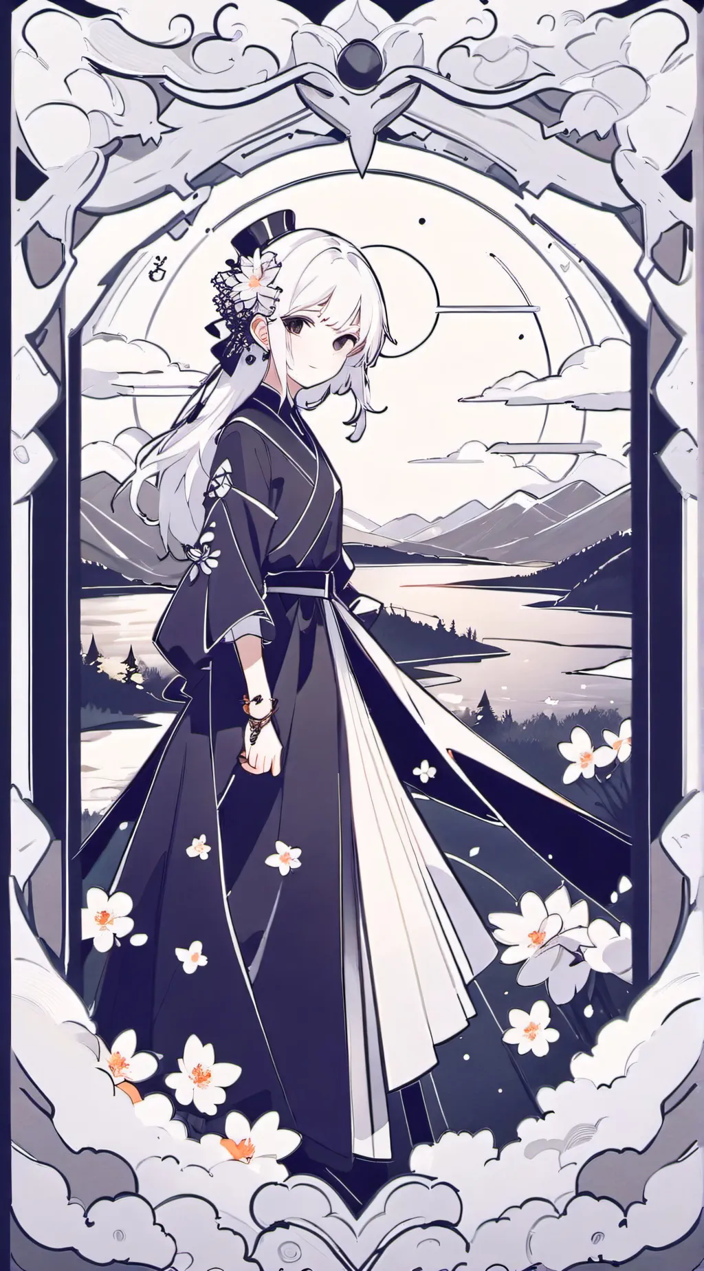 ai character: uppermoon  background