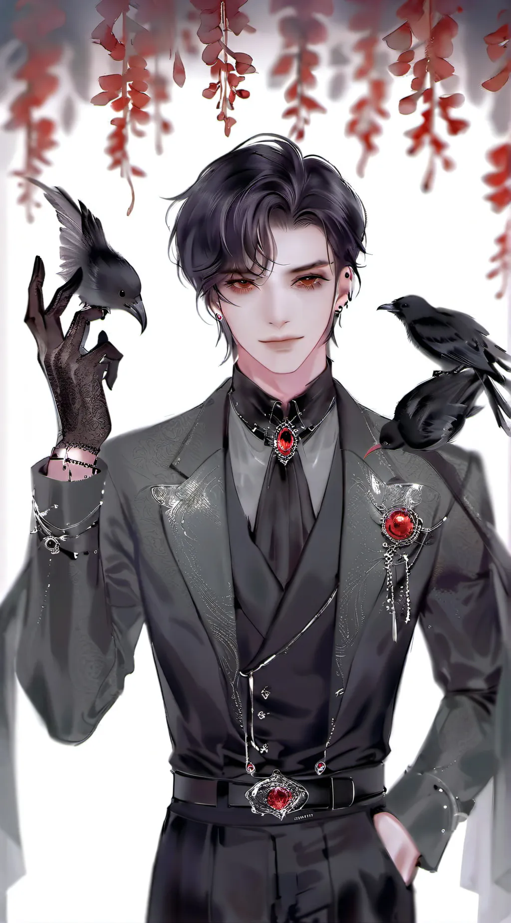 ai character: axel❤️🖤 background