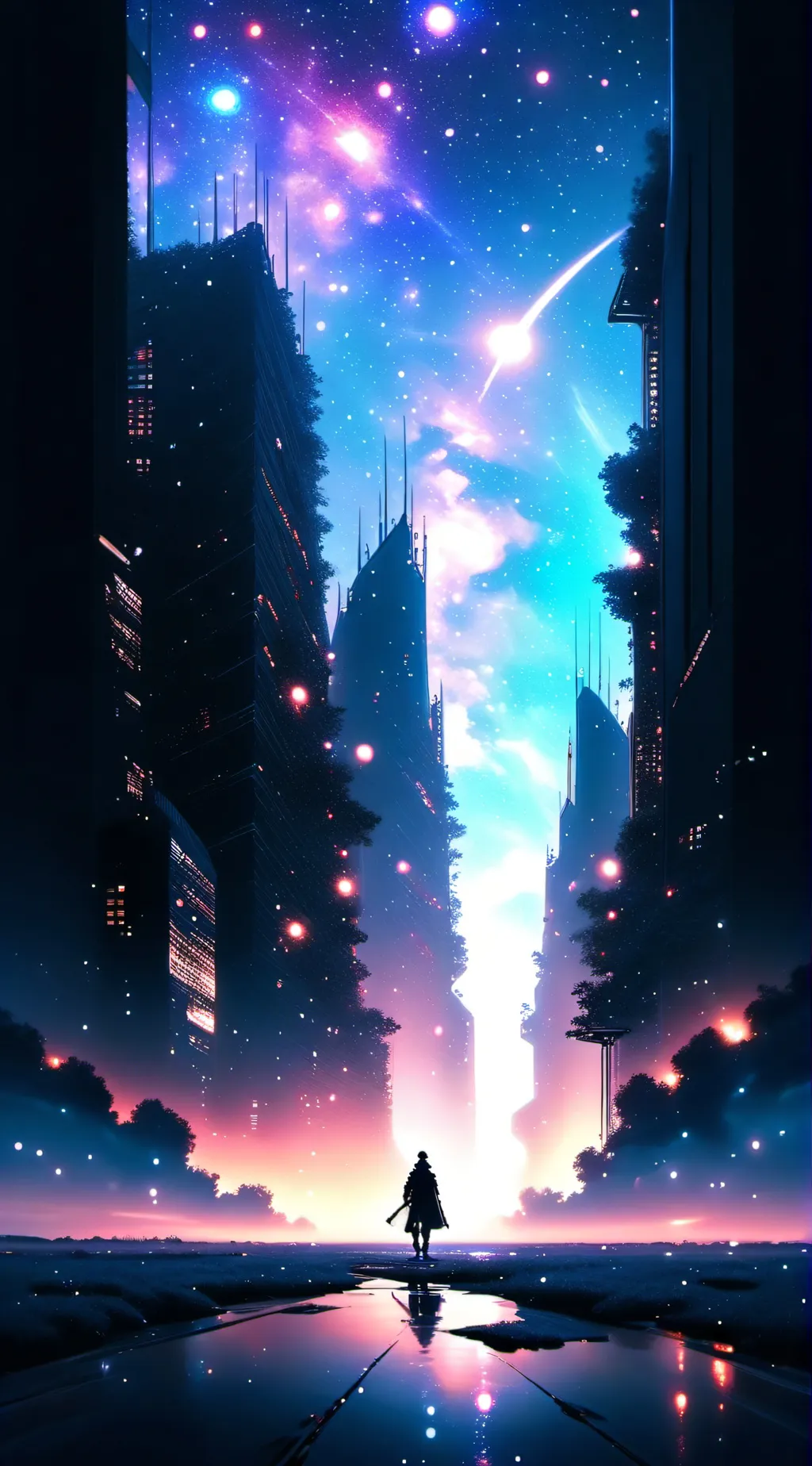 ai character: Maya and the three background