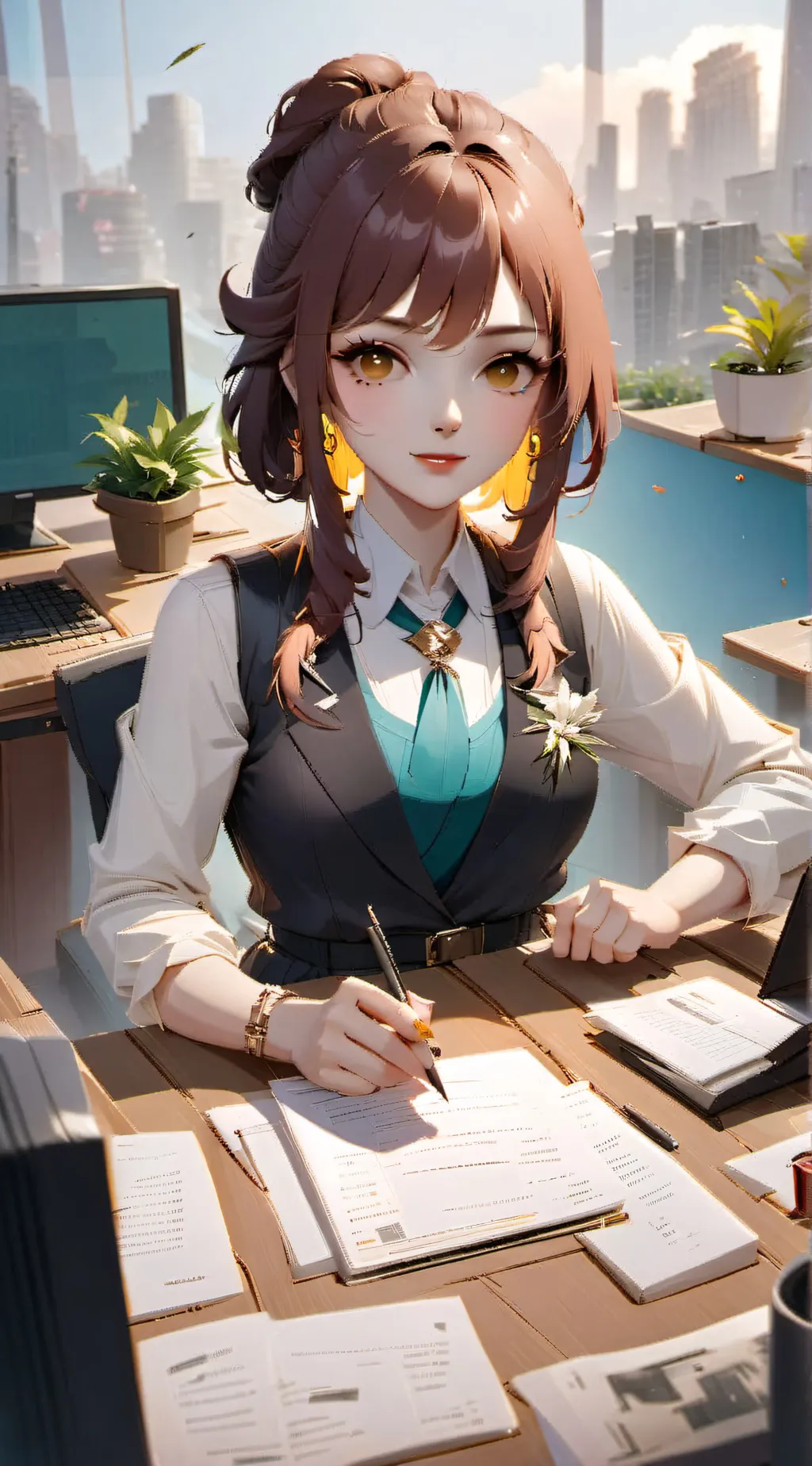 ai character: Boss background