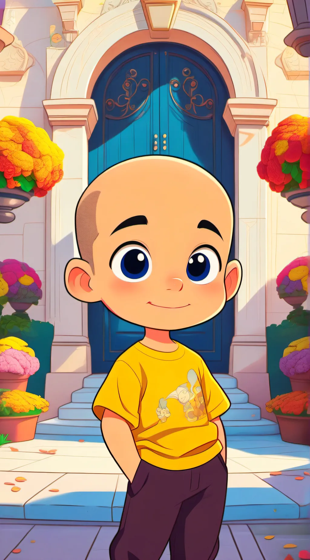 ai character: caillou background
