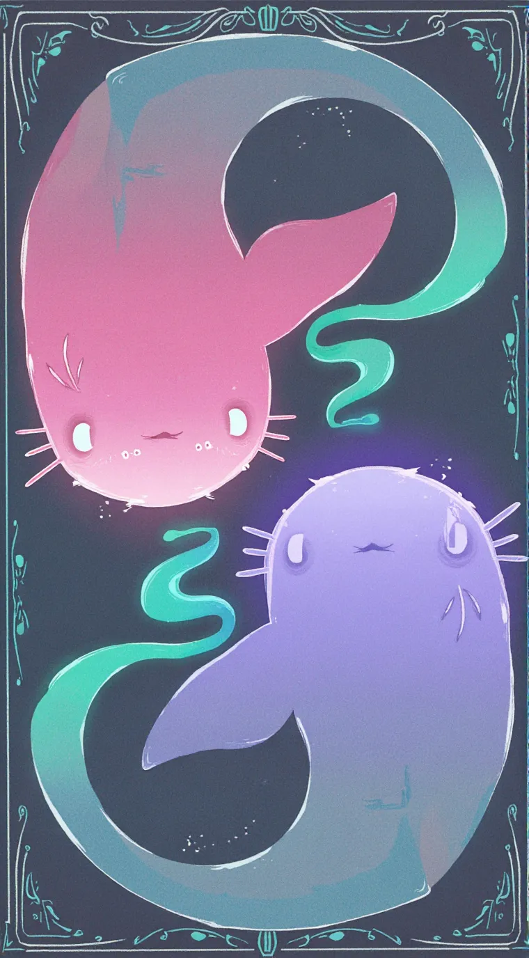 ai character: Luna and Emily. background