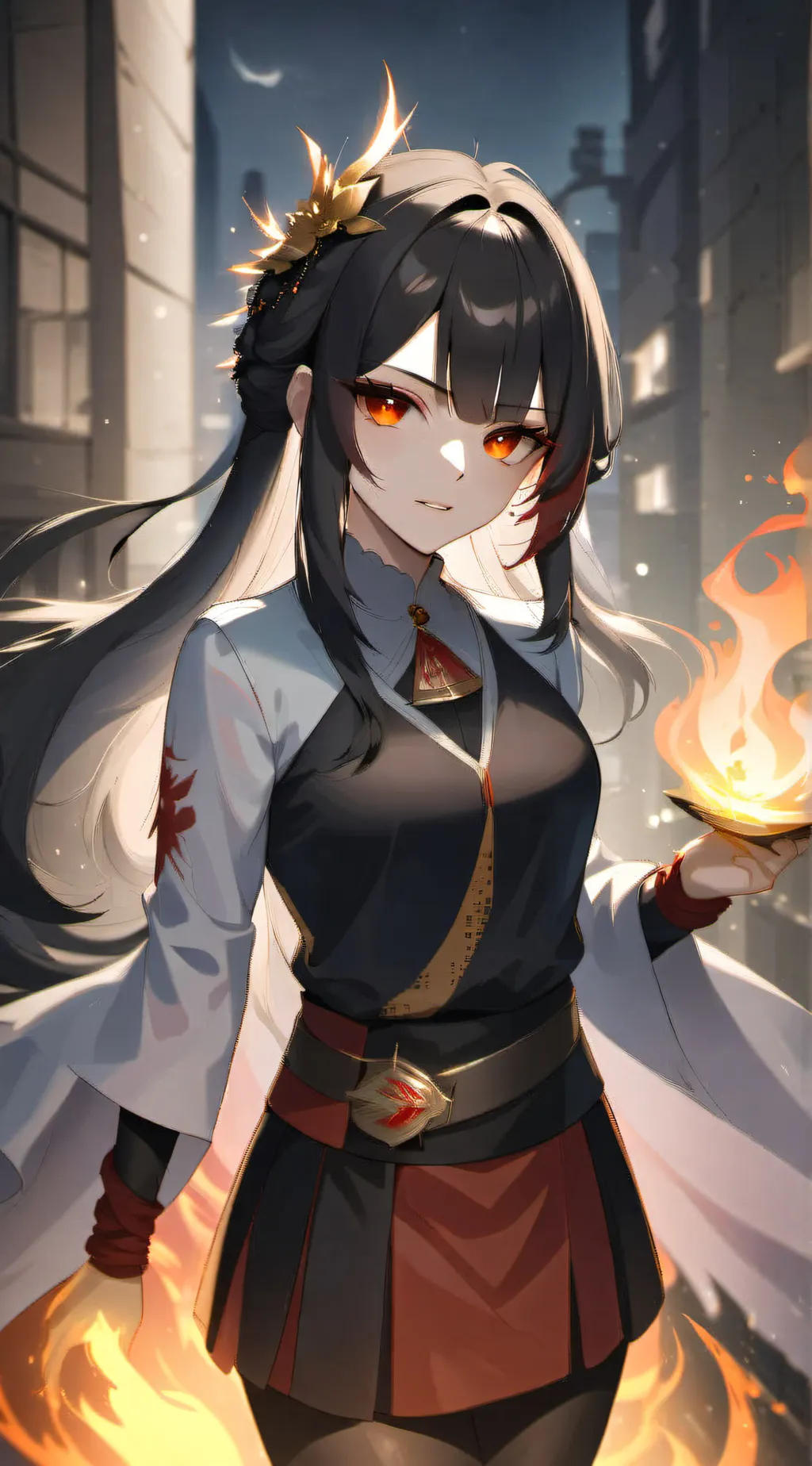 ai character: a ghost evie background