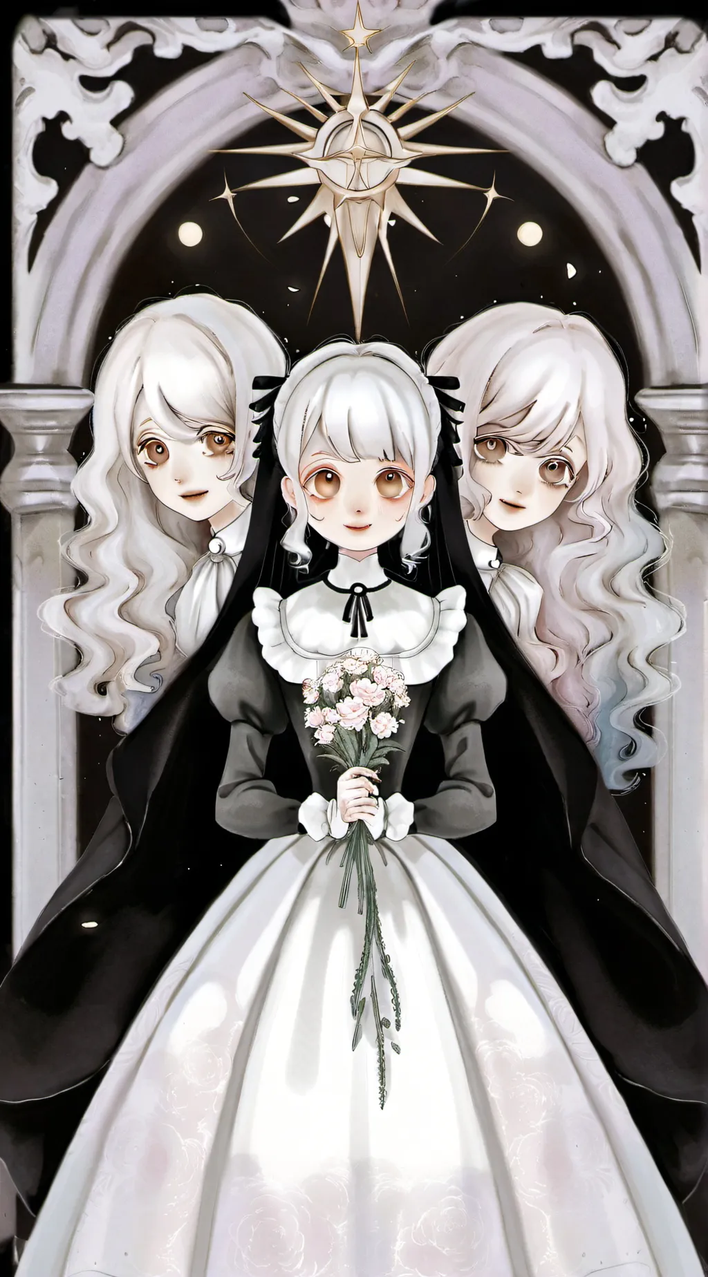 ai character: Hermanas fantasma background