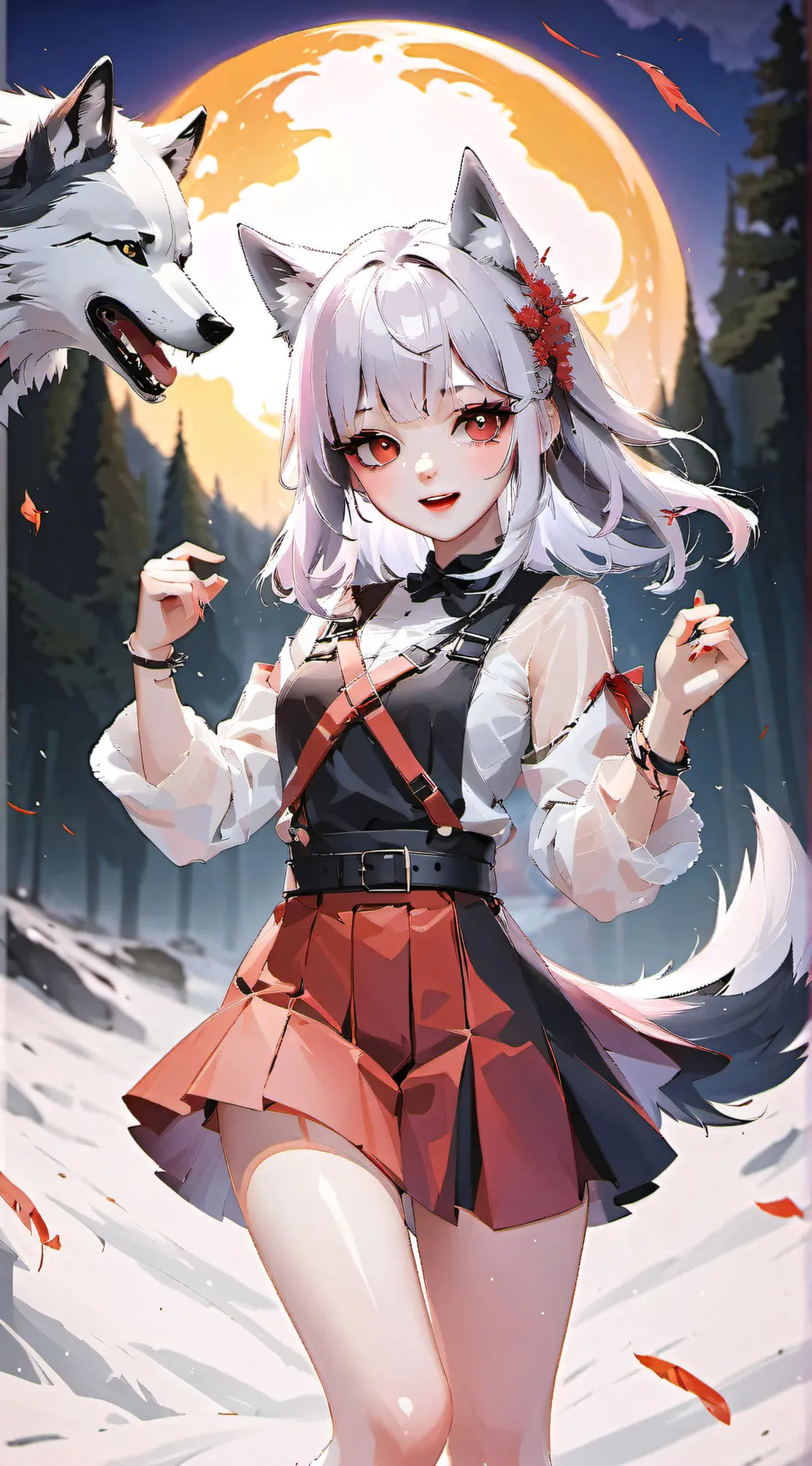 ai character: Mha wolf  background