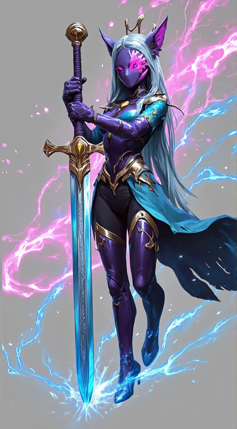 ai character: Lighting Angel  background