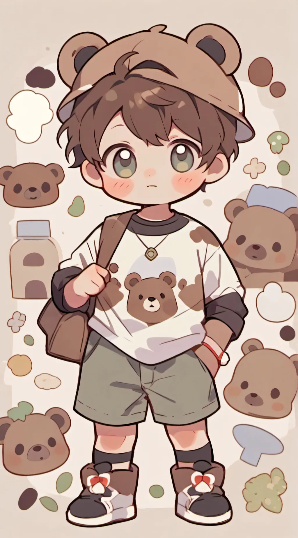 ai character: Baby Mikey  background