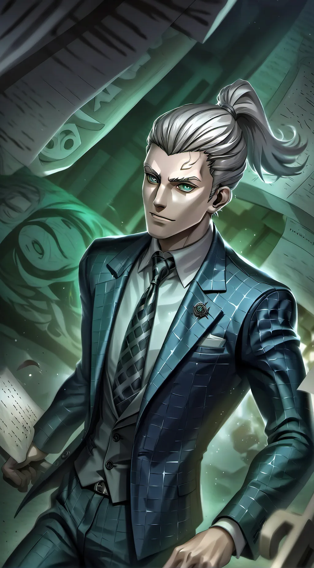 ai character: Tall and White-Hai background