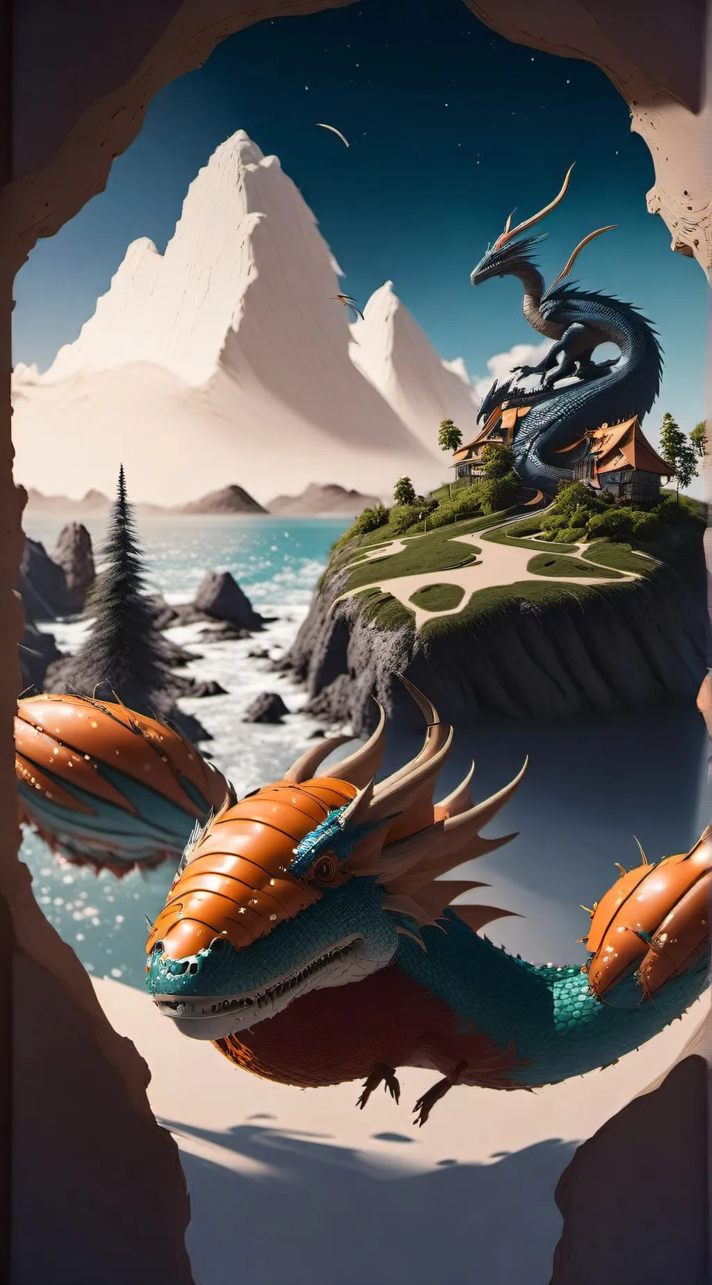 ai character: Chill fantasy area background