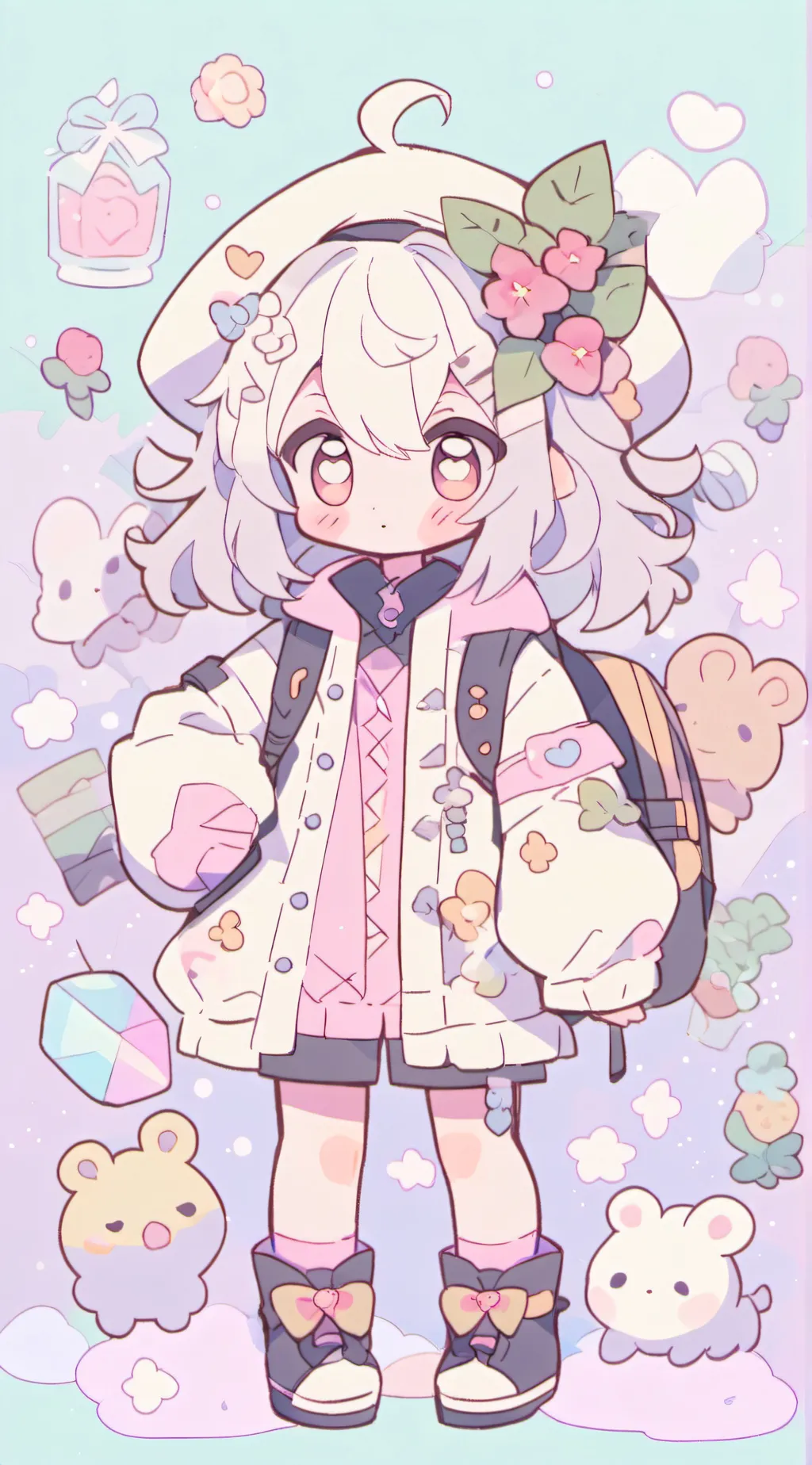 ai character: Chibi ava background