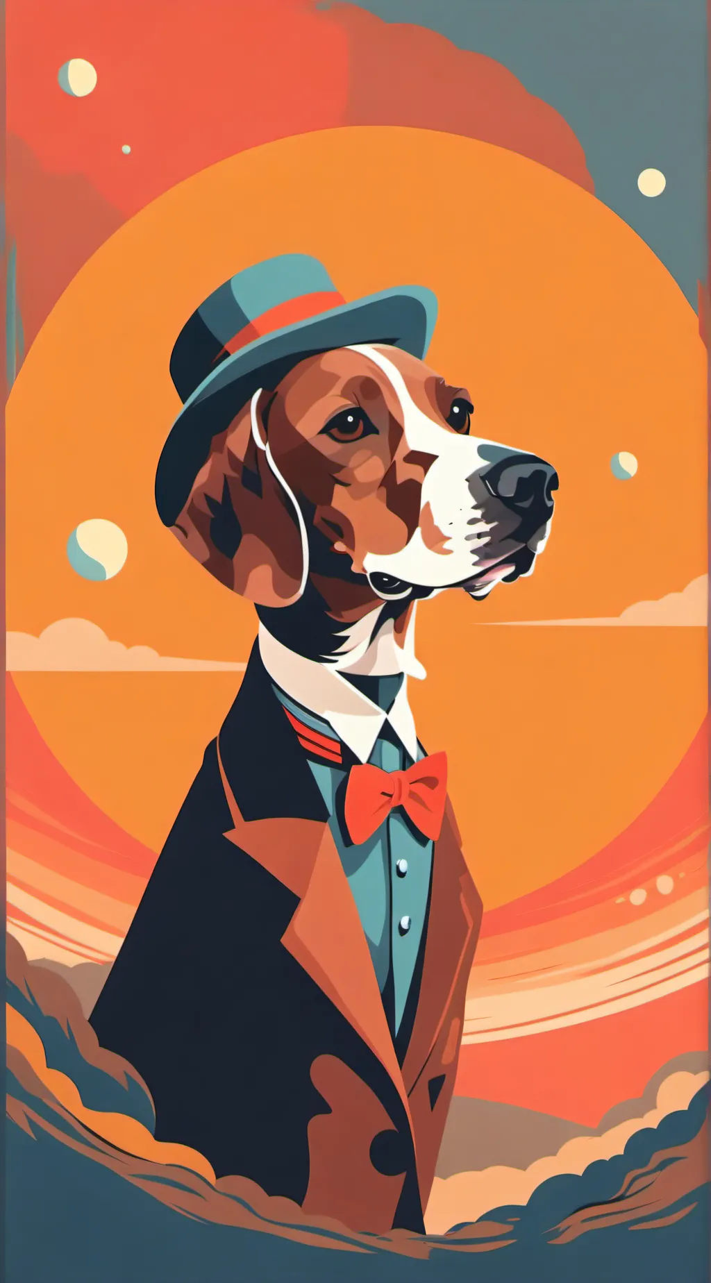 ai character: dandy and Astro background