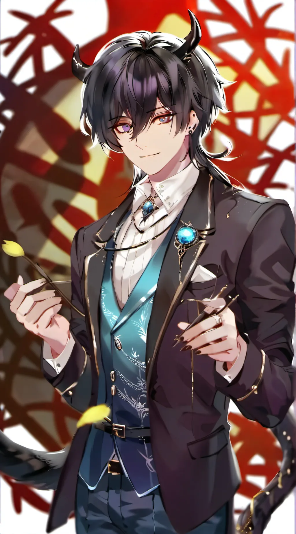 ai character: Jake beard  background