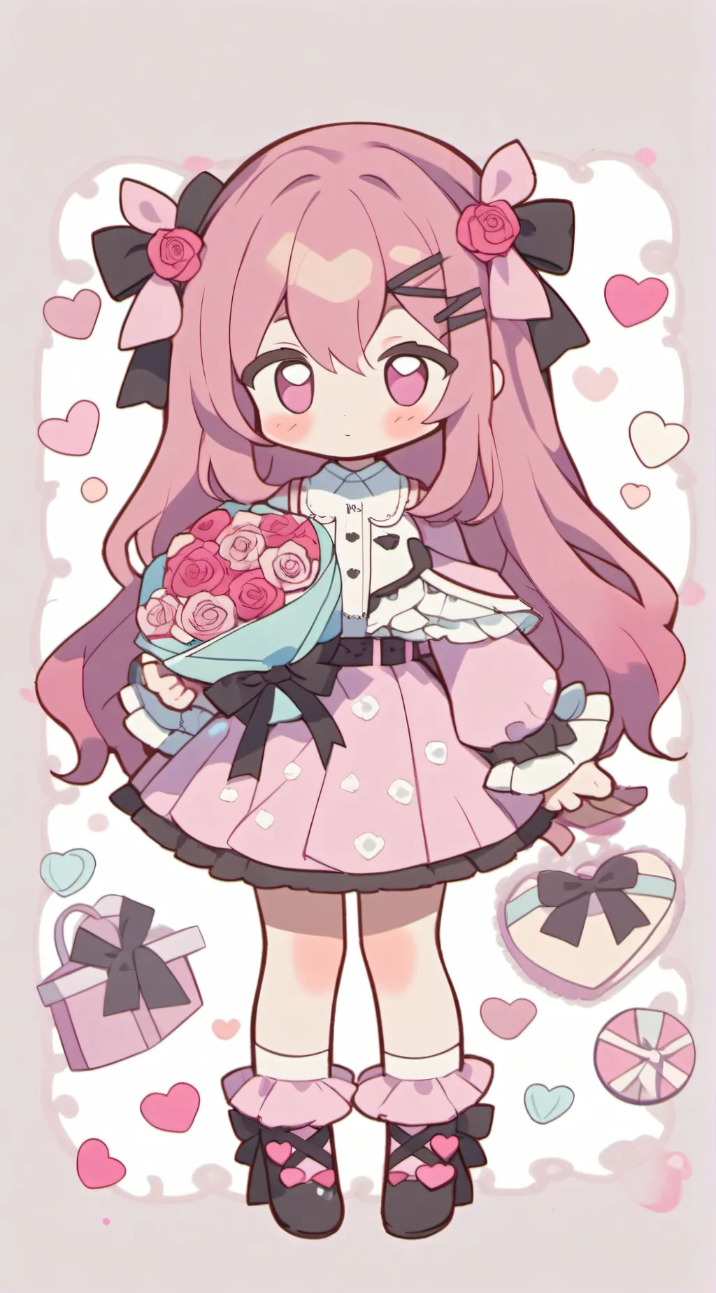 ai character: rose background