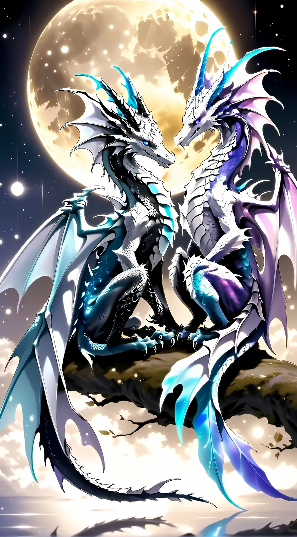 ai character: Stargazer and moon background