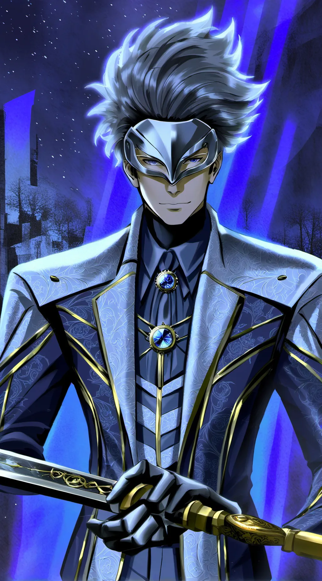 ai character:  Chronos-reaper  background