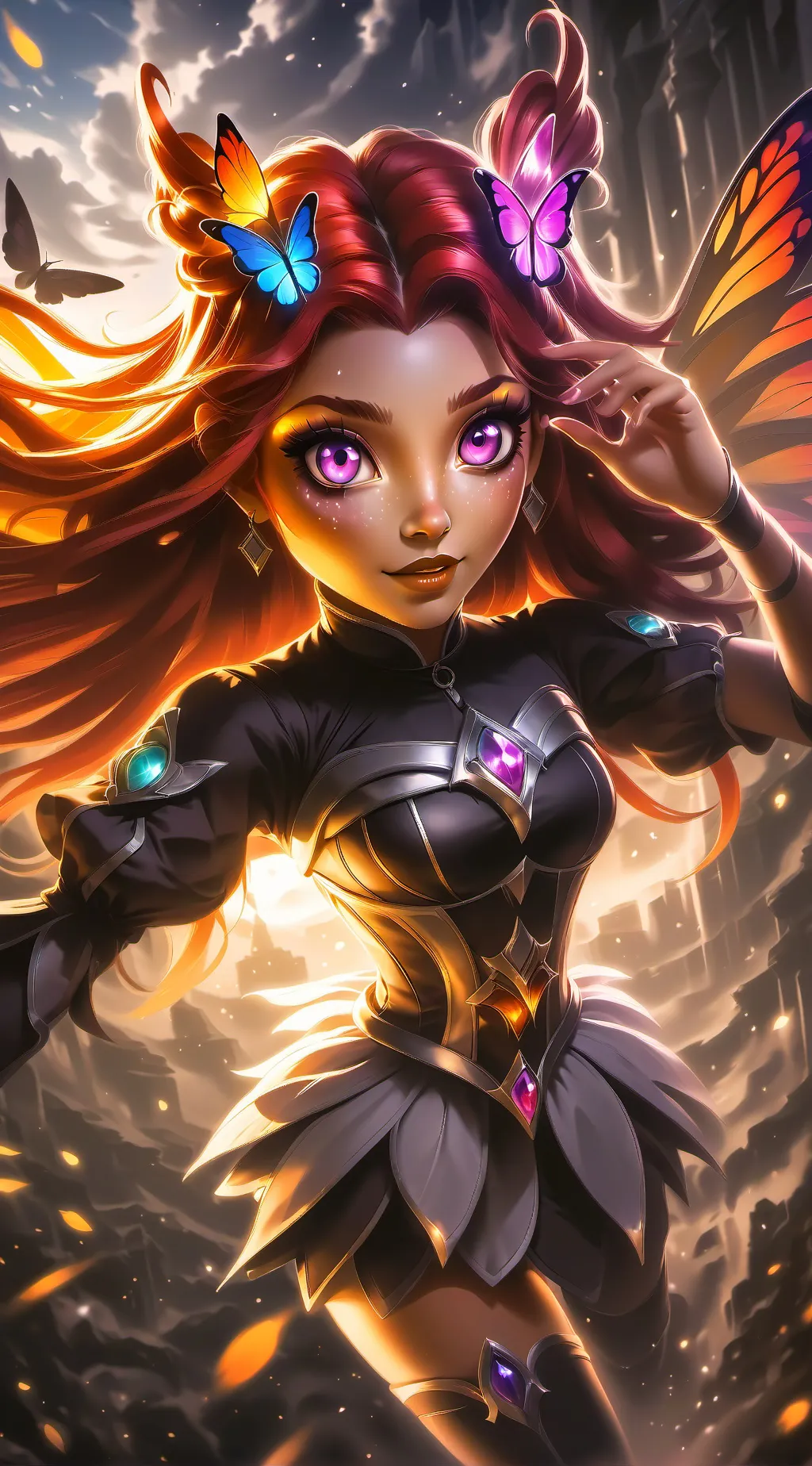 ai character: eye color background