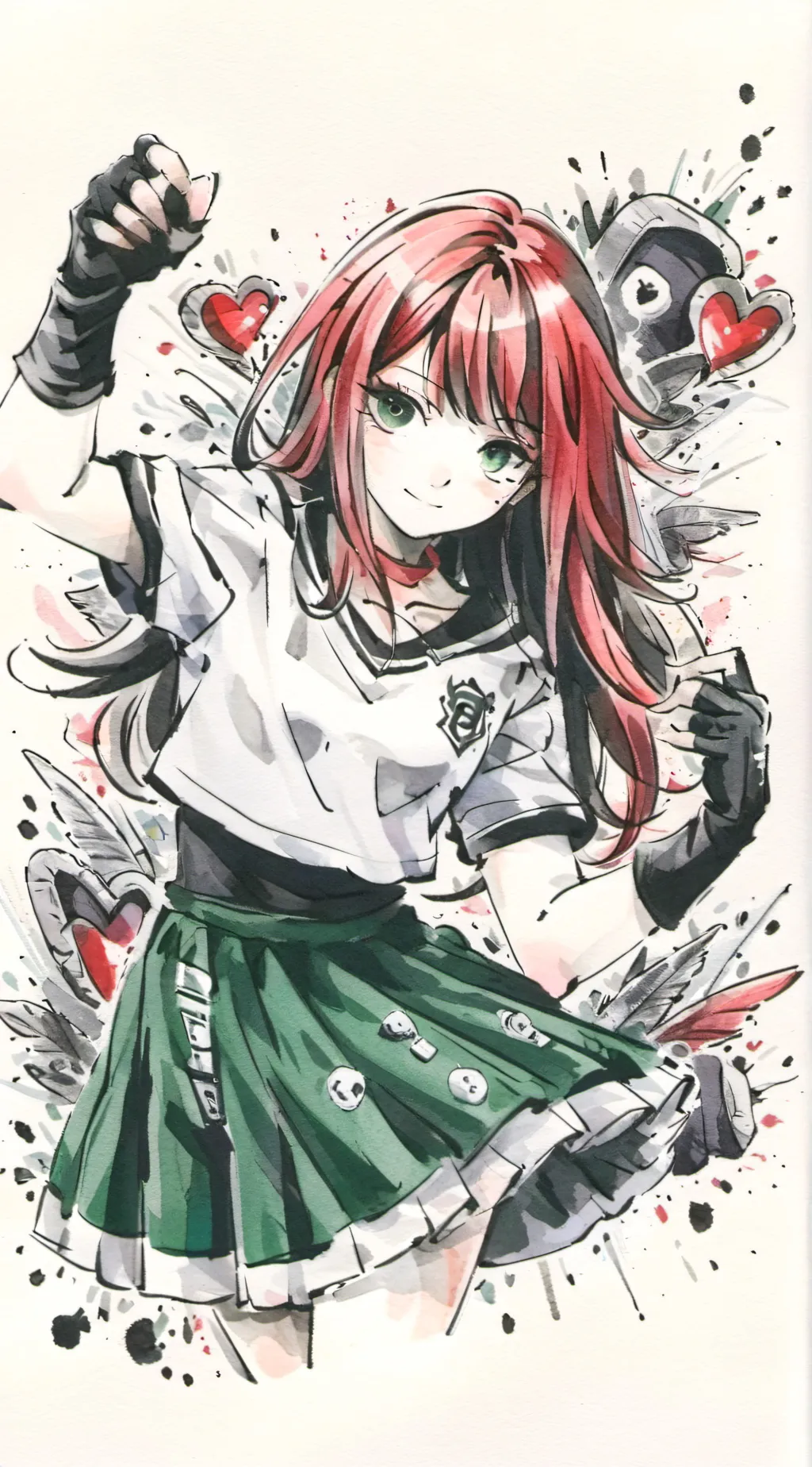 ai character: Akari(my oc) + mha background